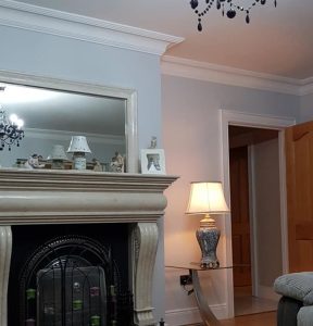 ceiling with intricate mouldings